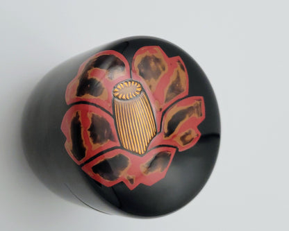 Camellia usucha natsume 椿紋薄茶器 Oshita Kosen