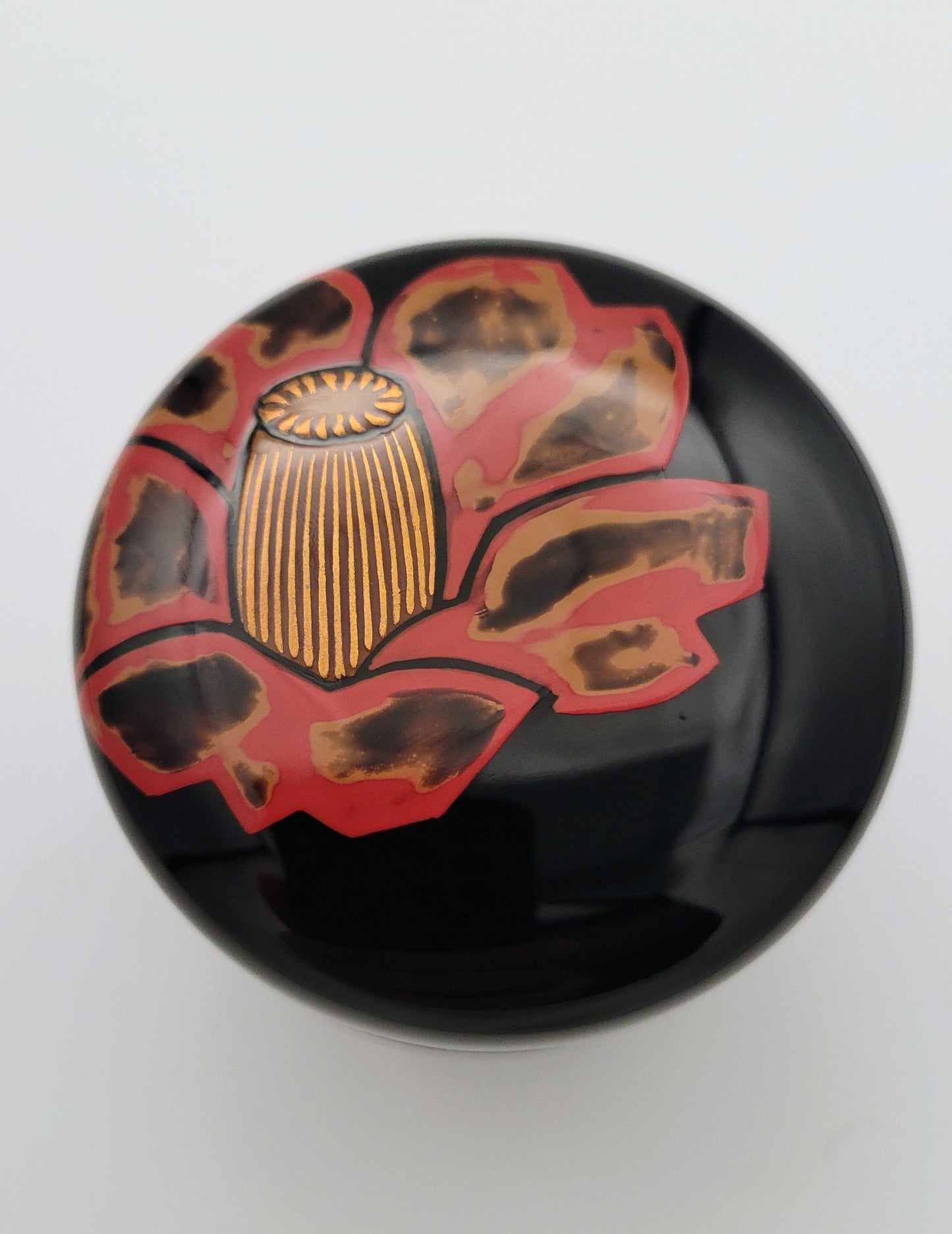 Camellia usucha natsume 椿紋薄茶器 Oshita Kosen