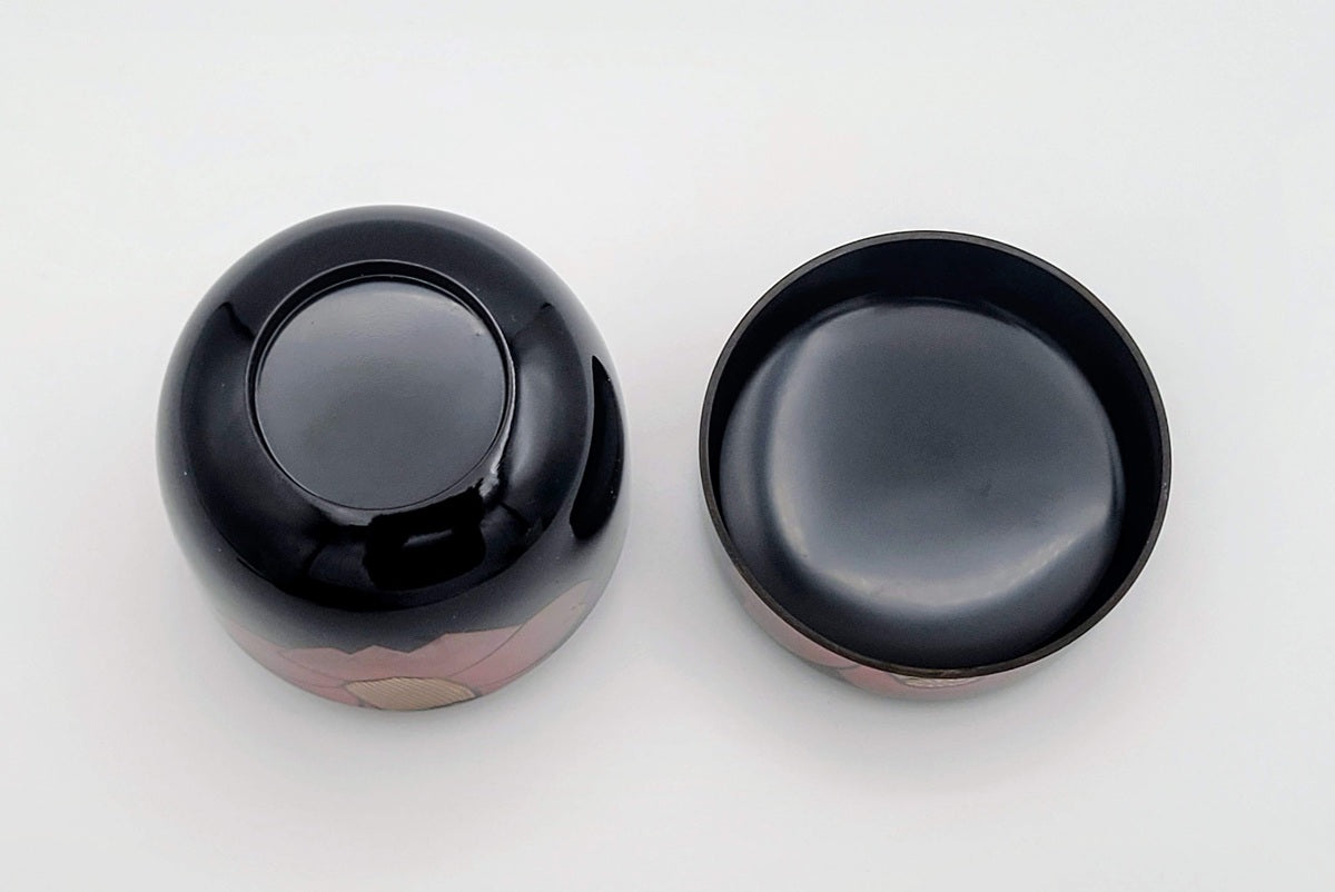 Camellia usucha natsume 椿紋薄茶器 Oshita Kosen