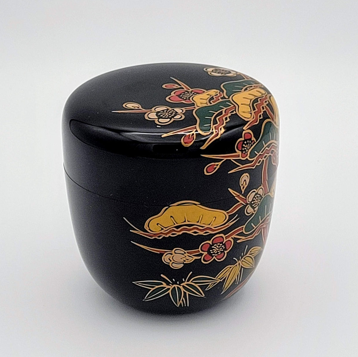 Matcha natsume met Shochikubai-motief 松竹梅 Sakata Minetosh